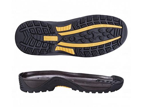 Safety shoe sole for work boots, industrial boots